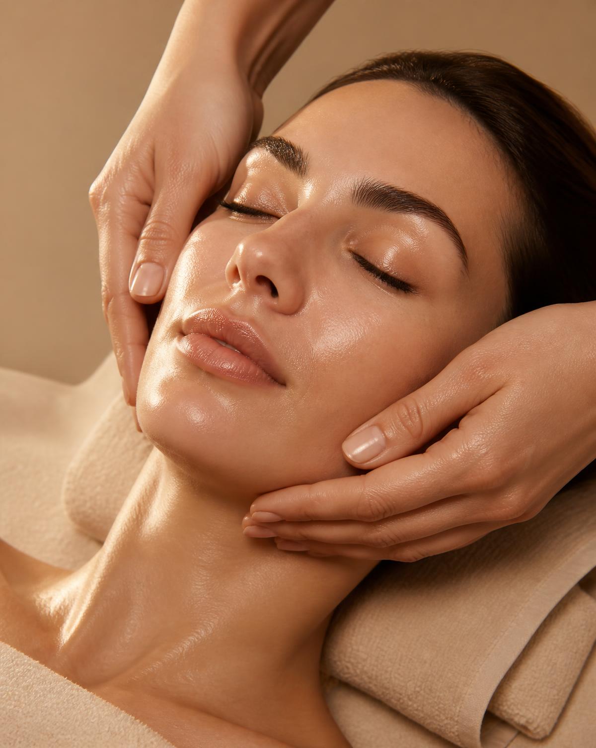 Facial sculpting and lymphatic drainage treatment